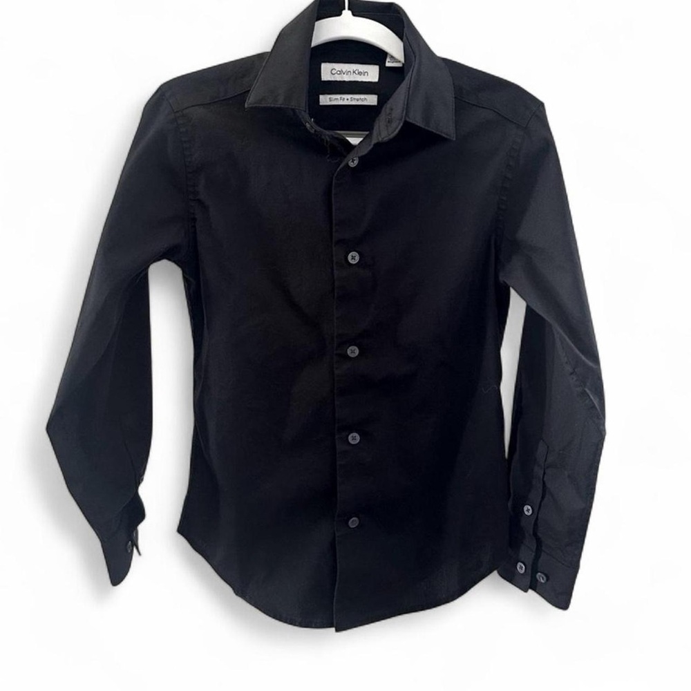 Calvin Klein Boys’ Black Slim Fit Shirt